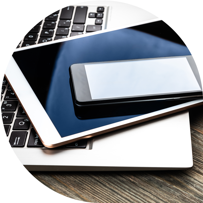 laptop and mobile devices.