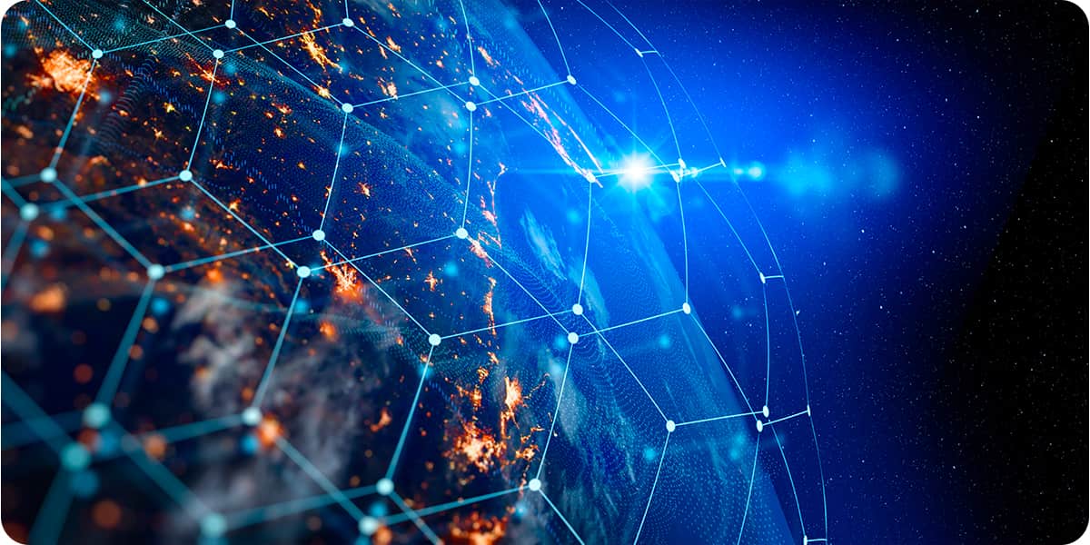 Digital world graphic