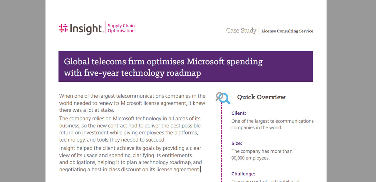 Artículo: Empresa mundial de telecomunicaciones optimiza el gasto en Microsoft con una hoja de ruta tecnológica quinquenal Imagen