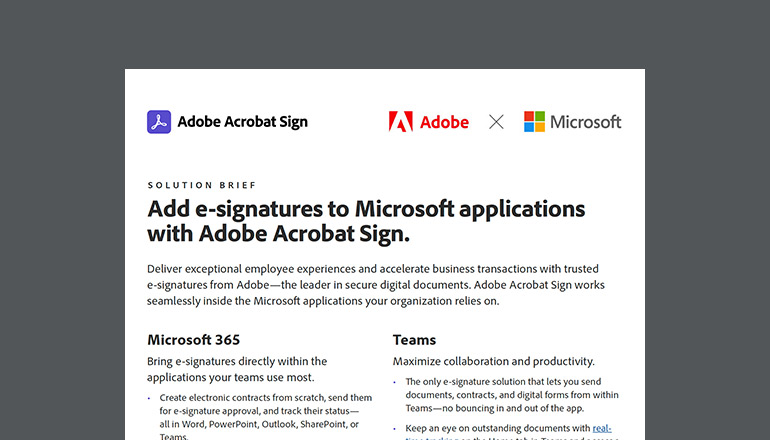 Article Add E-Signatures to Microsoft Applications With Adobe Acrobat Sign  Image
