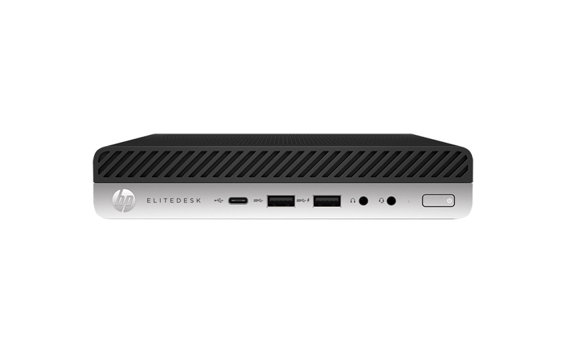 Close up of the HP EliteDesk 800 G4 Desktop Mini