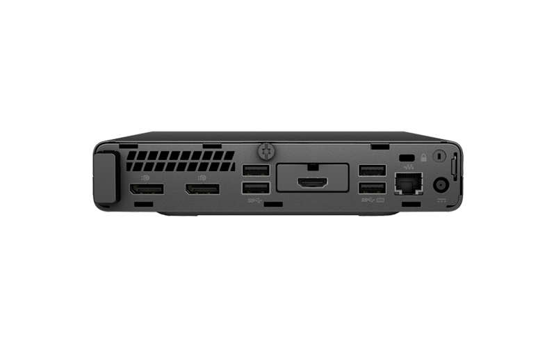 Close up of the HP EliteDesk 705 Desktop Mini