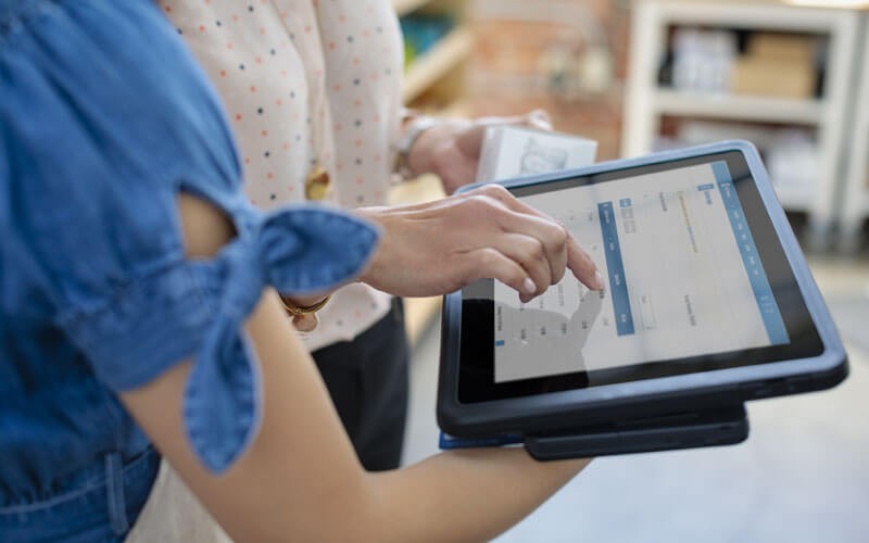 HP Pro x2 being used by colleagues for a meeting