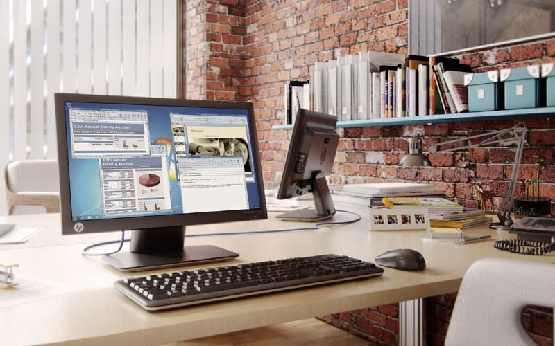 HP Zero Client in an open office